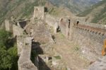 Medieval Fortification Maglič From 13th Century Stock Photo