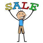 Boys Sale Represents Childhood Male And Promo Stock Photo