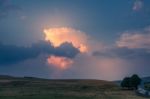 Sky At Dusk In The Yorkshire Dales National Park Near Malham Stock Photo