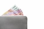 Wallet With Banknotes Stock Photo