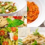 Collection Of Different Type Of Italian Pasta Collage Stock Photo