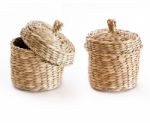 Two Wicker Boxes Stock Photo