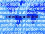 Interconnected Word On Map Stock Photo