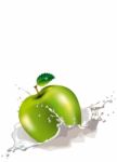 Splash Apple Stock Photo