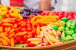 Colorful Balls On A Tray Stock Photo