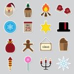 Christmas Icon Set  Illustration Stock Photo