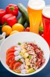 Fresh Caesar Salad Stock Photo