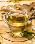 Refreshing Ginger Tea Means Drink Refreshed And Beverage Stock Photo