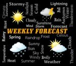 Weekly Forecast Represents Bad Weather And Forecasts Stock Photo