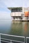 Modern Oceanarium Building In Lisbon, Portugal Stock Photo