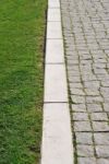 Grass And Stone (sidewalks) Stock Photo