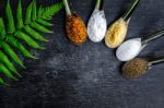 Ingredients And Condiment Stock Photo