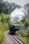 Steam Train On The Bluebell Railway Line In Sussex Stock Photo