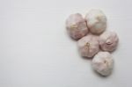 Garlic On White Background Stock Photo