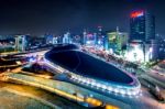 Seoul, South Korea - November 28 : Dongdaemun Design Plaza Is A Modern Architecture In Seoul Designed By Zaha Hadid.photo Taken November 28,2015 In Seoul, South Korea Stock Photo