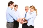 Business People Taking Oath Stock Photo