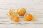 Cape Gooseberry Physalis Fruit Ground Cherry Organic Food Vegetabl Stock Photo