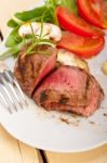 Beef Filet Mignon Grilled With Vegetables Stock Photo