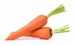 Fresh Carrot Isolated On A White Background Stock Photo