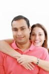 Young Couple Smiling Stock Photo