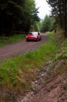 I. Chadwick Driving Subaru Impreza Stock Photo