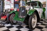 Austin Swallow In The Motor Museum At Bourton-on-the-water Stock Photo