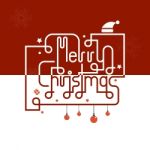 Merry Christmas Lettering Icon Abstract Background Stock Photo