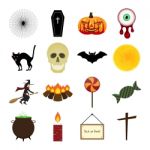 Halloween Color Icon Set Stock Photo