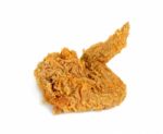 Fried Chicken Isolated On The White Background Stock Photo