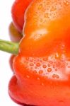 Fresh Red Bell Pepper Stock Photo