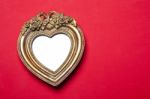 Heart Shape Picture Frame Stock Photo