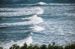 Beach Scene At Kings Beach, Queensland Stock Photo