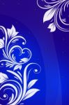 Blue Floral Background Stock Photo