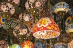 Istanbul, Turkey - May 25 : Lights For Sale In The Grand Bazaar In Istanbul Turkey On May 25, 2018 Stock Photo