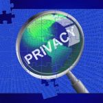 Privacy Magnifier Indicates Forbidden Classified And Confidentiality Stock Photo