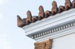 Stoneware Roof Decoration Stock Photo