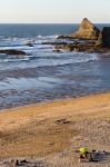 Beautiful Beach In Sagres Stock Photo