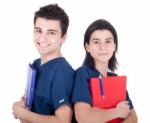 Doctors Team Holding Folders Stock Photo