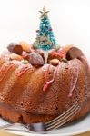 Christmas Cake Stock Photo