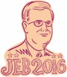 Jeb Bush 2016 President Cartoon Stock Photo