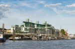 Thames Barges Moored On The River Thames Stock Photo