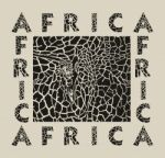 Black Background Giraffe And Text Africa Stock Photo