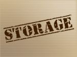 Storage Stamp Means Supply Chain And Depot Stock Photo