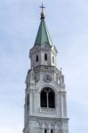 Ss Philip And Jacob Parish Church In Cortina D'ampezzo Stock Photo