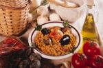 Fregola Seafood Recipe Typical Sardinian Pasta Stock Photo