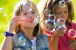 Group Of Childrens Having Fun In The Park Stock Photo