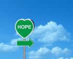 Hopes - Heart Signpost Stock Photo