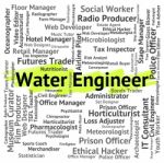 Water Engineer Representing Recruitment Mechanic And Occupations Stock Photo