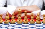 Man Playing Chess Stock Photo