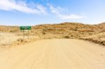 Road Sign For Spreetshoogte Pass  In Namibia Stock Photo